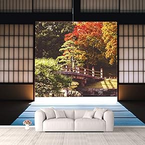Wall Murals for Bedroom Japanese Style Grid Door View Large Removable Wallpaper Peel and Stick Wall Stickers - 66x96 inches