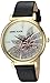 Anne Klein Women's Quartz Metal and Leather Dress Watch, Color:Black (Model: AK/3064MPBK)