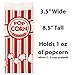 Popcorn Bags Coated for Leak/Tear Resistance. Single Serving 1oz Paper Sleeves in Nostalgic Red/White Design. Great Movie Theme Party Supplies or for Old Fashioned Carnivals & Fundraisers! (500)