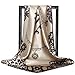 Fonshow Silk Like Scarf Neck Scarves Women’s Large Square Satin Hair Scarf 35 x 35 inches
