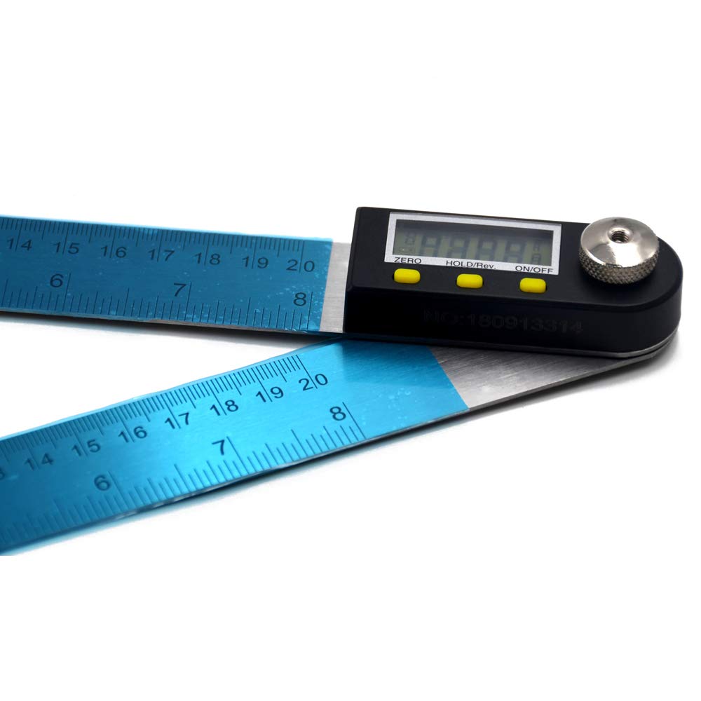 Oudtinz Professional Digital Display Angle Finder Steel Rule 200mm