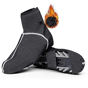 Linannau Cycling Overshoes, Cold-Proof and Waterproof Bike Bicycle Cycling Shoe Covers for Men Thermal Warmer with…