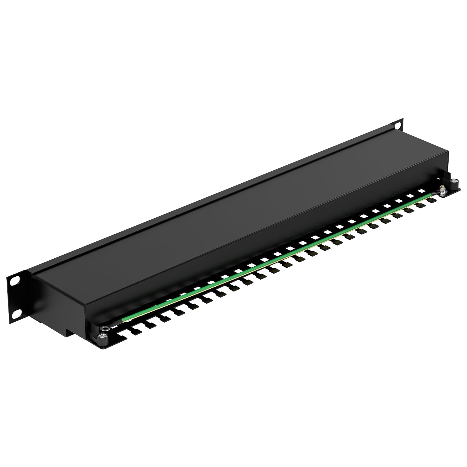 FGB CAT 7 Patchpanel Verteilerfeld 24 Port - 19" Zoll Rackeinbau Servermontage RJ45 Geschirmt - Patchpanel Geschirmt Netzwerk-Patchpanel für Gigabit-Netzwerk-Switch 2