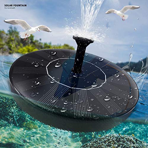 Solar Fountain Pump 1.5W for Bird Bath, Small Pond, Fish Tank, Patio, Garden Decoration - Upgraded Solar Powered Water Pump Panel Kit