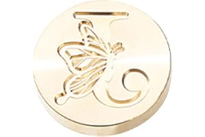 HUANGANG Butterfly Letter Pattern Wax Seal Stamp Head Metal Wax Stamp Head For Valentines Card Birthday Card Invitations Enve