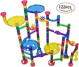 JeberToys Marble Run 122 Pcs - Quality, Thick, Well Made Pieces Allows for A Tall & Sturdy Build - Keep Kids Entertained for Hours - Great Gift