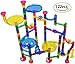 JeberToys Marble Run 122 Pcs - Quality, Thick, Well Made Pieces Allows for A Tall & Sturdy Build - Keep Kids Entertained for Hours - Great Gift