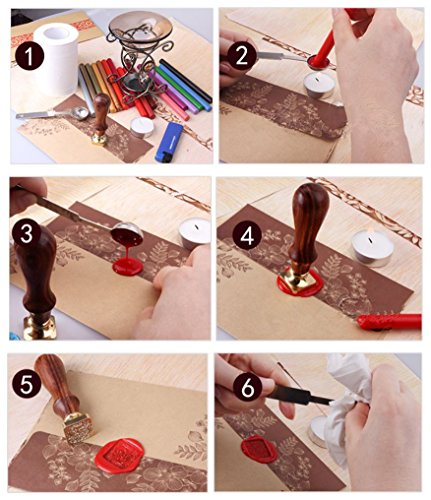 XICHEN10PCS Vintage Sealing Glue Gun Sealing Wax Wax Sticks Wax Seal Supplies a Variety of Colors (New Red Wine)