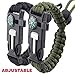 Survival Bracelet Paracord Military Bracelet Buckle Tool Adjustable Rope Accessories Kit, Fire Starter, Knife, Compass, Whistle,for Fishing Gear Supplies, Hiking Travel Camp(2pcs),