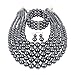 KOSMOS-LI Large Multi Layer Faux Pearl Strand Costume Jewelry Sets For Women