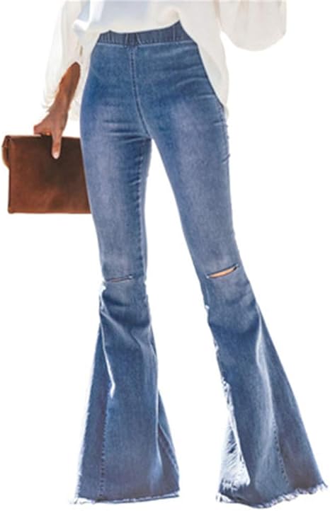 trousers that flare from the knee