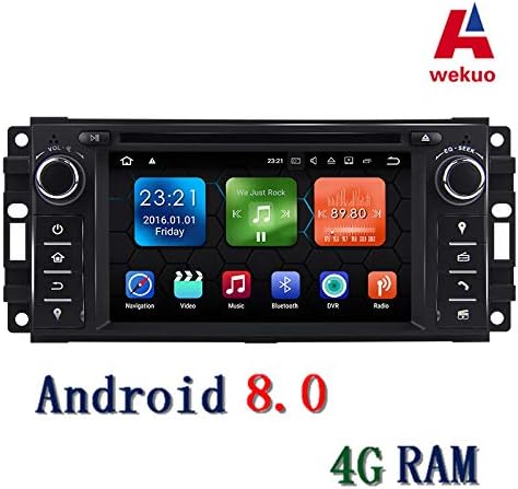 Wekuo 7" 4G RAM Android 8.0 Car DVD Player for Jeep grand wrangler patriot compass journey DODGE RAM Caliber,Challenger radio gps stereo