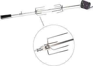 TAINO Drehspieß Spieß Grillspieß Universalspieß 99 cm für Gasgrill + Motor 220-240V Rotator Rotisserie