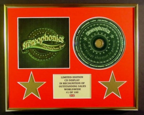 STEREOPHONICS/CD DISPLAY/LIMITED EDITION/COA/JUST ENOUGH EDUCATION TO PERFORM