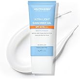 NEUTRIHERBS Upgraded SPF50 Clear Gel Sunscreen with Vitamin C, Lightweight Daily Sun Protector Block UVA/UVB, No White Cast PA+++ Broad-Spectrum - Travel Size 1.7 Oz