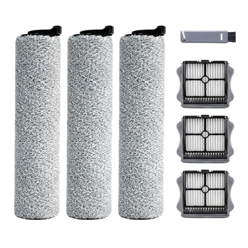 Photo 1 of Roller Brush and Filter Replacement Compatible with Tineco iFloor 3/ Floor One S3 Cordless Vacuum Cleaner, Replacement Parts Include 3 Brush Rollers, 3 Filters