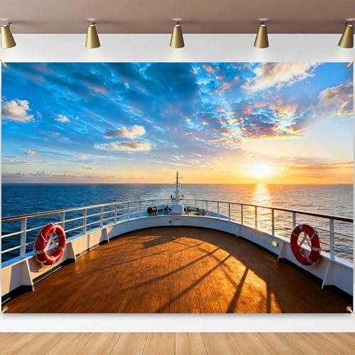 ZHXYMMS Cruise Ship Photography Backdrop