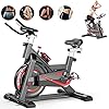 Fnova Exercise Bike Indoor Cycling for Home/Gym Use with Heart Rate Monitor, LCD Display, Pulse Sensors, Super Mute, UK…