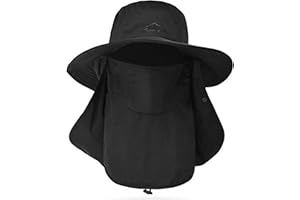OUTRIP Fishing Hat for Men & Women, Outdoor UV Sun Protection Wide Brim Hat with Face Cover & Neck Flap