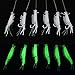 DAOUD 12 Packs Shrimp Fishing Rig Saltwater/Freshwater Bait Rigs Soft Lure Silicone Luminous Glitter Glow in The Dark Artificial Baits