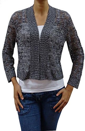 Serendipity Women's 3/4 Sleeve Crochet Knit Shrug Sweater
