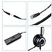 4-Pin RJ9 Binaural Headset, AGPTEK Hands-Free Call Center Headphone for Desk Phones with Noise Canceling Mic + 3.5MM QD + Volume Mute