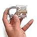 Practice Lock Set, Transparent Cutaway Crystal Pin Tumbler Keyed Padlock, Lock Picking Training Kit for Locksmith