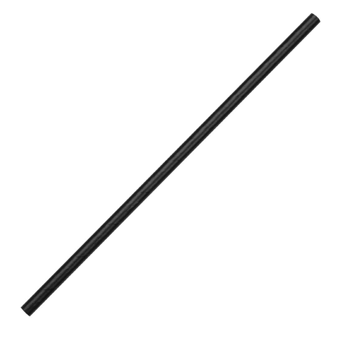 Fiesta Disposable Paper Straws Black (250 Pack) - Multilayered, Long for Tall Drinks DE926