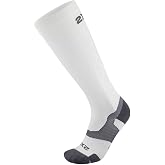 2XU Vectr Cushion Full Length Compression Socks - Provides Advanced Support for Running - White/Grey - Size M2 (Men's Size 6-8, Women's Size 7.5-9.5)
