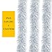 Alonsoo 25ft Christmas Tinsel Garland, Christmas Tree Ornaments Home Party Classic Shiny Sparkly Ceiling Hanging Decorations, 4 inch Wide Filaments Silver.