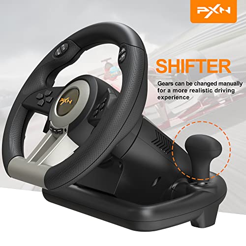 PXN Racing Wheel Gaming Steering Wheel For PC, V3II 180 Degree Driving