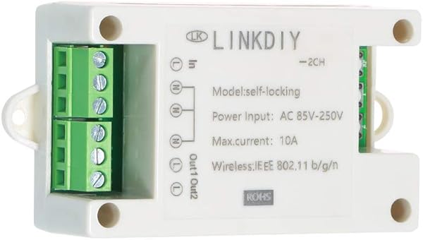 Leepesx eWeLink Smart WiFi Switch Mdulo Universal 2CH AC85 250V Switch Wireless Timer Phone App Control Remoto Compatible con Amazon Alexa Google Home Control de Voz para Smart Home