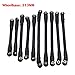 Que-T 10Pcs Set CNC Aluminum Rod Link Linkage for RC 1/10 Axial SCX10 II 90046 Crawler (Style A)