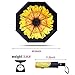 Fidus Inverted Reverse Sun&Rain Car Umbrella Large Windproof Travel UV Umbrella for Women Men - Auto Open Close(Sunflower-2)