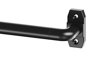 BLU-PIER TECH Heavy Duty Cafe Curtain Rod 28-96 Inch, French Door & Window Curtain Rods with Brackets - Requires Drilling, Adjustable Metal Drapery for French Doors, Large Windows, Kitchen, Living Room