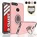 case with HD Screen Protector, Angxyy Rotating Ring Holder Dual Layer Shock Bumper Cover