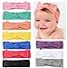 DANMY Baby Girl Nylon Headbands Newborn Infant Toddler Hairbands with Bows Children Hair Accessories (Bow Kont(as Shown))