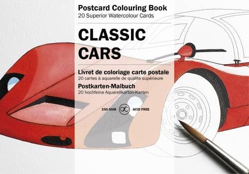 Artists' Colouring Postcard Classic Cars