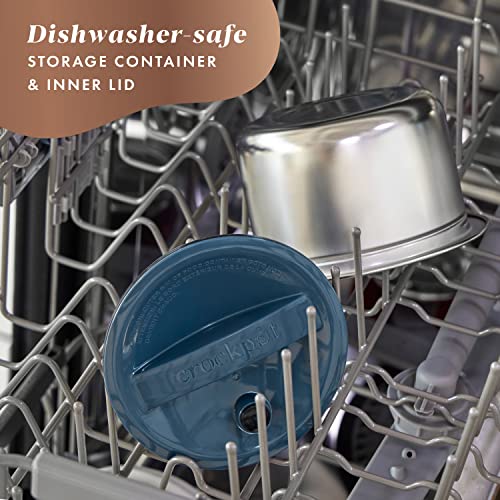 CrockPot 20oz Lunch Crock Food Warmer Heated Lunch Box Faded Blue