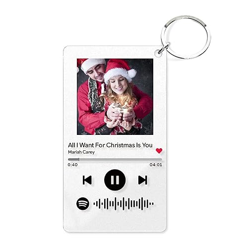 Custom Scannable Spotify Code Plaque Frame Keychain Acrylic