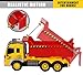 ToyThrill Friction Powered Dump Truck – Push and Go Construction Toy for Boys and Girls with Lights and Sounds - Realistic 1:16 Scale Design