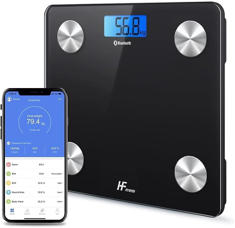HomeFashion HFitness 19x28cm Body Composition Smart Scale Bluetooth