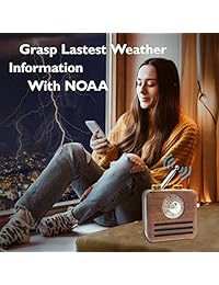 Radios de altavoz retro, altavoz Bluetooth inalámbrico con radio FM WB de madera, material de nogal natural, sonido claro para el hogar, oficina, viajes