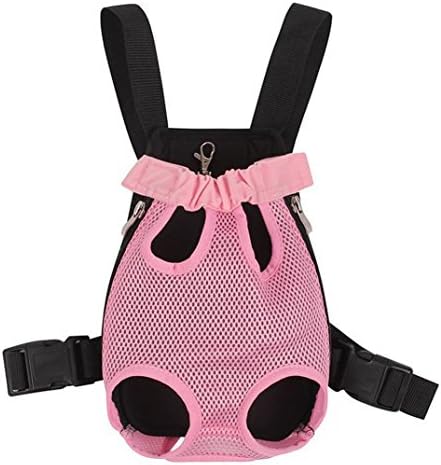 Greenery Fresh Breathable Mesh Durable Polyester Button Closure Pet Puppy Dog Cat Small Animals Outdoor Travel Carrier Backpack Front Chest Bag Shoulder Handbag Pet Holder
