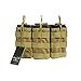 Loglife Tactical Magazine Pouch Holds Holster Triple M4/M16 Open Top Mag Pouch 1000d with Bungee System (DE)
