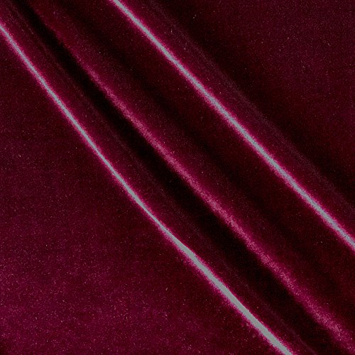 Ben Textiles Stretch Velvet Fabric by The Yard, Burgundy