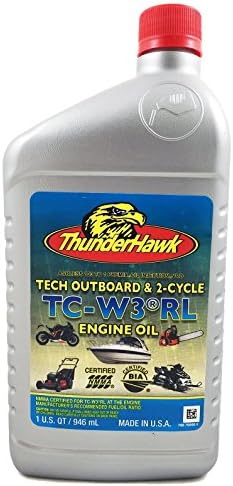 ThunderHawk Tech Outboard and 2 Cycle Oil TC-W30-RL 1 quart Bottle (Pack of 3)