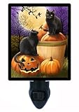 Halloween Night Light - Midnight Rendezvous - Cats and Pumpkins