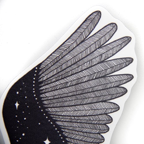 Galaxy Crow Vinyl Sticker - Waterproof Witchy Decal Goth Style with Stars - Thumbnail 2