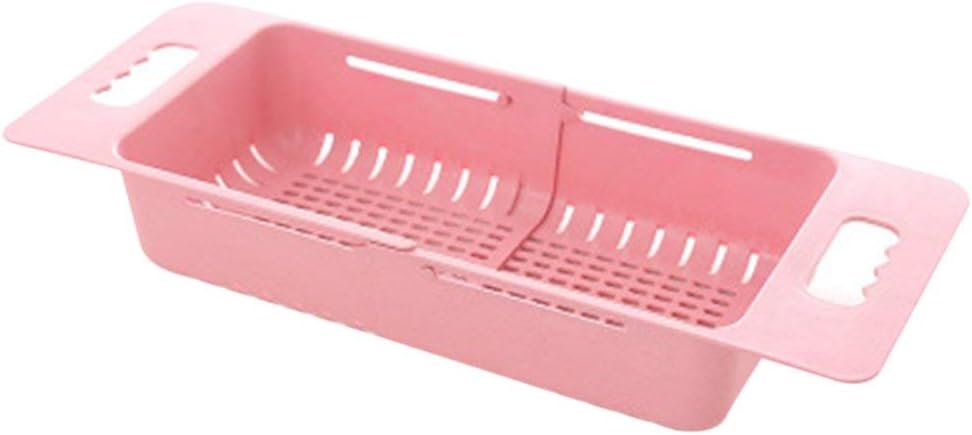 Candyboom Multifunctional Sink Draining Rack Retractable Storage Box Vegetables Basket Dish Drainer Organizer Holder Kitchen Strainer